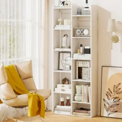 12-stöckiges Bücherregal Displayständer mit Anti-Kipp-Sicherungen Baumförmiges Standregal 65 x 20 x 162 cm