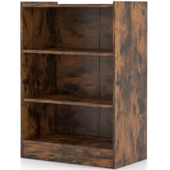 3-stöckiges Bücherregal offenes Ablageregal moderner Schrank 50 x 30 x 75 cm Braun