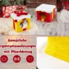 2-stöckige Weihnachten Katzenhöhle mit Schleife & Ball Stapelbare Geschenkboxen Katzenhaus
