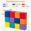12 Stück Schaumstoff Bausteine Softbausteine Kletterbare Weiche Schaumstoffwürfel Bunt