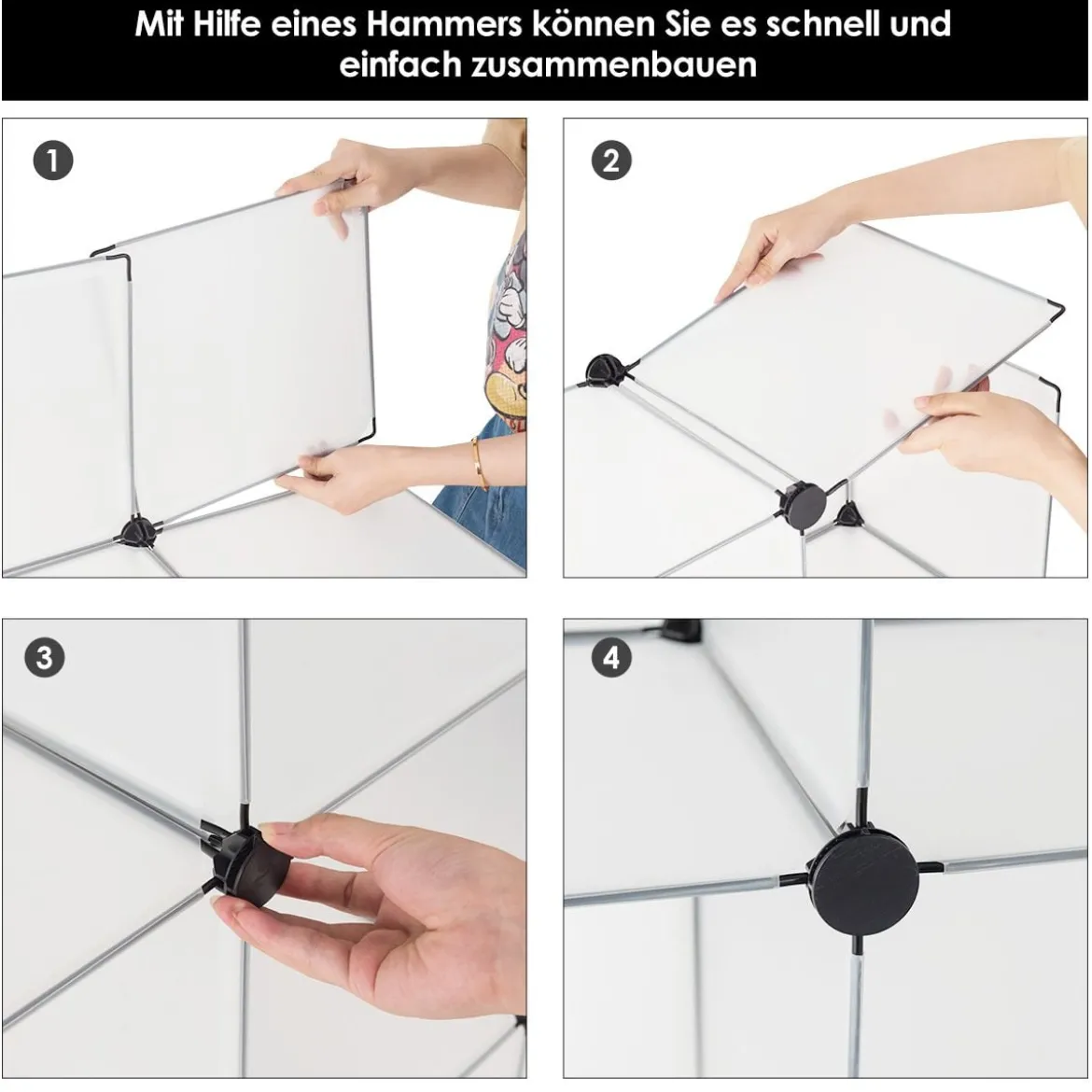 Steckregal aus 6 Würfel DIY Würfelregal stapelbar aus Kunststoff Regalsystem Stufenregal Weiß