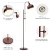Stehlampe mit Verstellbarer Höhe & Lampenkopf & Metallrahmen Leselampe Standlampe