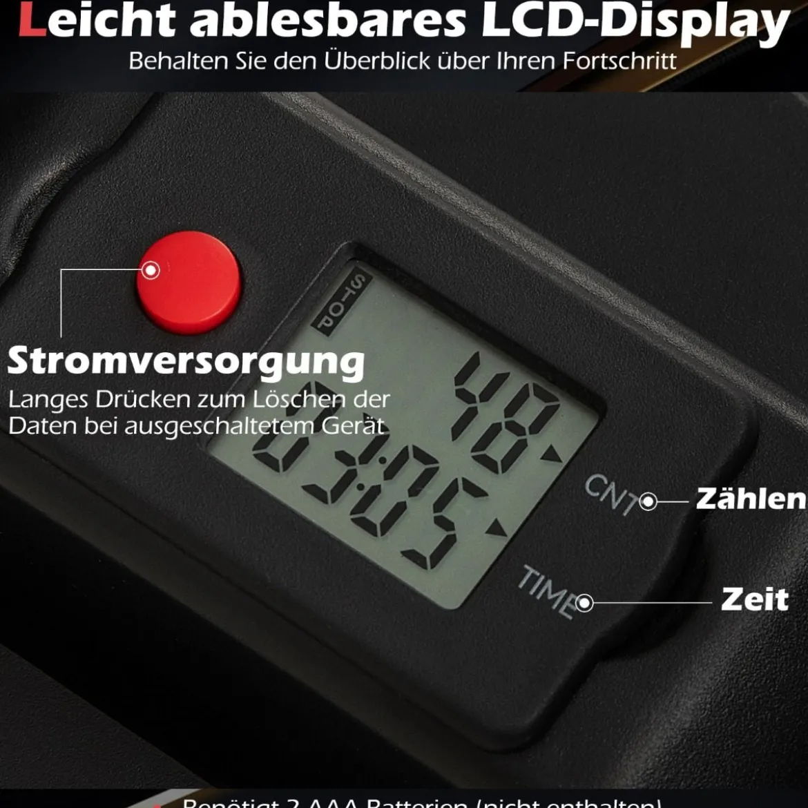 Stepper für Training Twist Stair Stepper Trainingsgerät mit höhenverstellbarem Griff & Rutschfesten Pedalen Schwarz