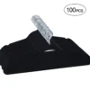 100Stk. Samt Kleiderbügel Rutschfester Samtbügel 45 x 23 x 0,5 cm Schwarz
