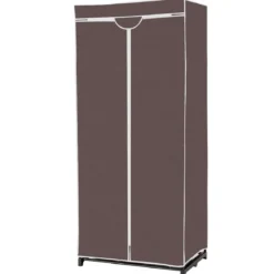 Stoff Kleiderschrank mit Kleiderstange & Ablage Stoffschrank Faltschrank Stoffkleiderschrank