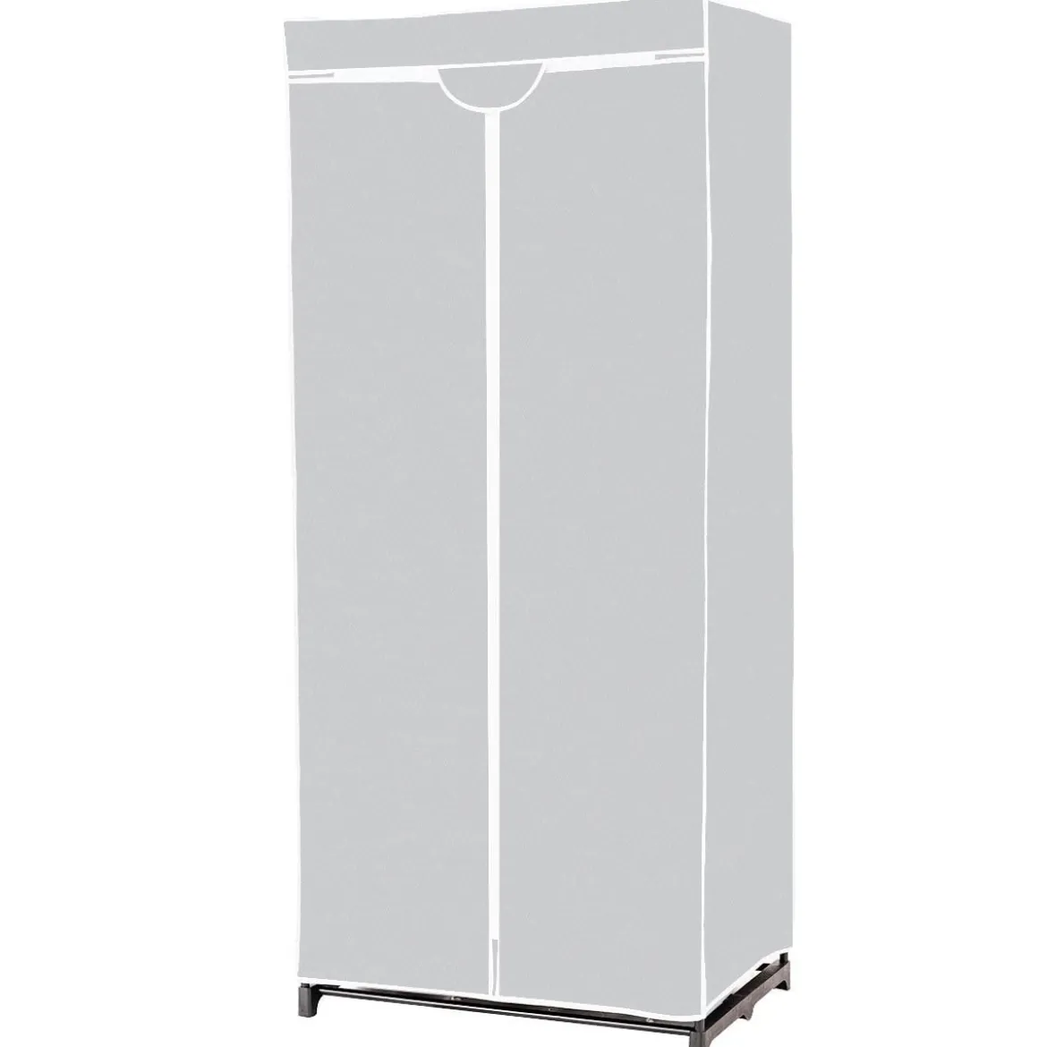 Stoff Kleiderschrank mit Kleiderstange & Ablage Stoffschrank Faltschrank Stoffkleiderschrank