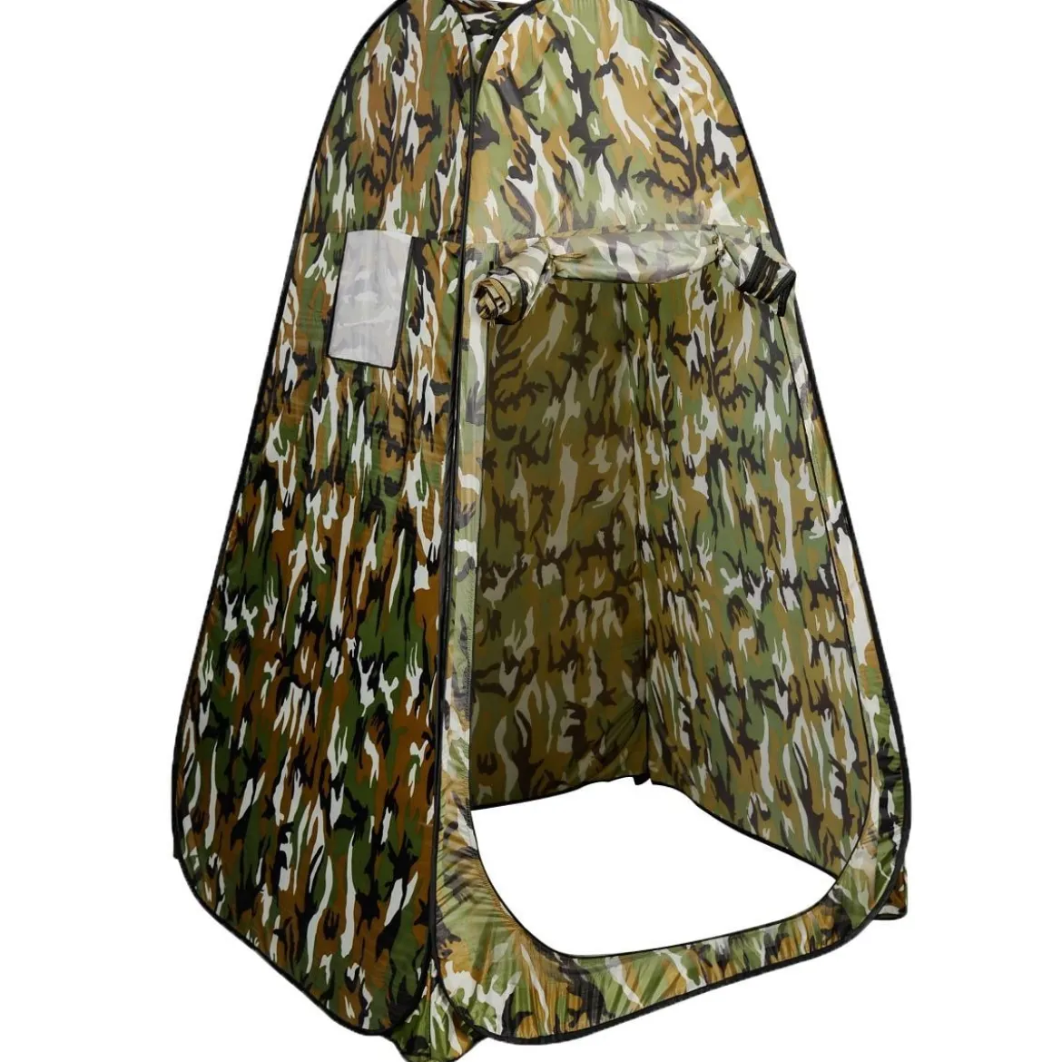 Strand Duschzelt Umkleidezelt 120 x 120 x 190cm Toilettenzelt mit Aufbewahrungstasche Faltbar Grün/Tarnung