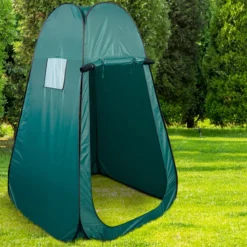 Strand Duschzelt Umkleidezelt 120 x 120 x 190cm Toilettenzelt mit Aufbewahrungstasche Faltbar Grün/Tarnung