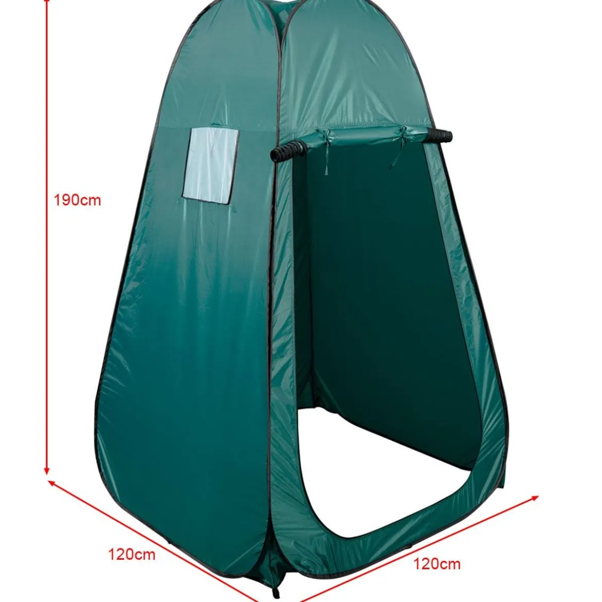 Strand Duschzelt Umkleidezelt 120 x 120 x 190cm Toilettenzelt mit Aufbewahrungstasche Faltbar Grün/Tarnung