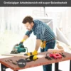 Strapazierfähiger Arbeitstisch aus Bambus verstellbare Werkbank 120 x 60 x 77-101 cm Braun