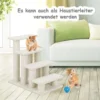 4 Stufen Tiertreppe für Katze & Hunde bis 25 kg Katzentreppe Hundetreppe Treppe Beige
