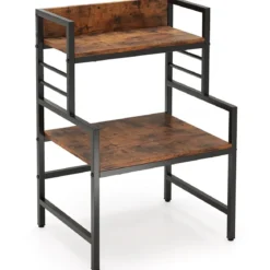 3 Stufiges Mikrowellenregal Mikrowellenständer mit 2 offenen Ablagen 52 x 42 x 78 cm