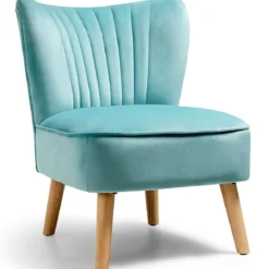 Stuhl mit Massivholzbeinen luxuriöser Samtstoff 55 x 70 x 77,5 cm Grün