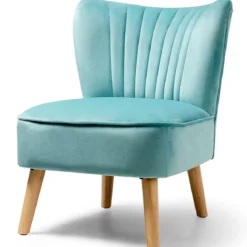 Stuhl mit Massivholzbeinen luxuriöser Samtstoff 55 x 70 x 77,5 cm Grün