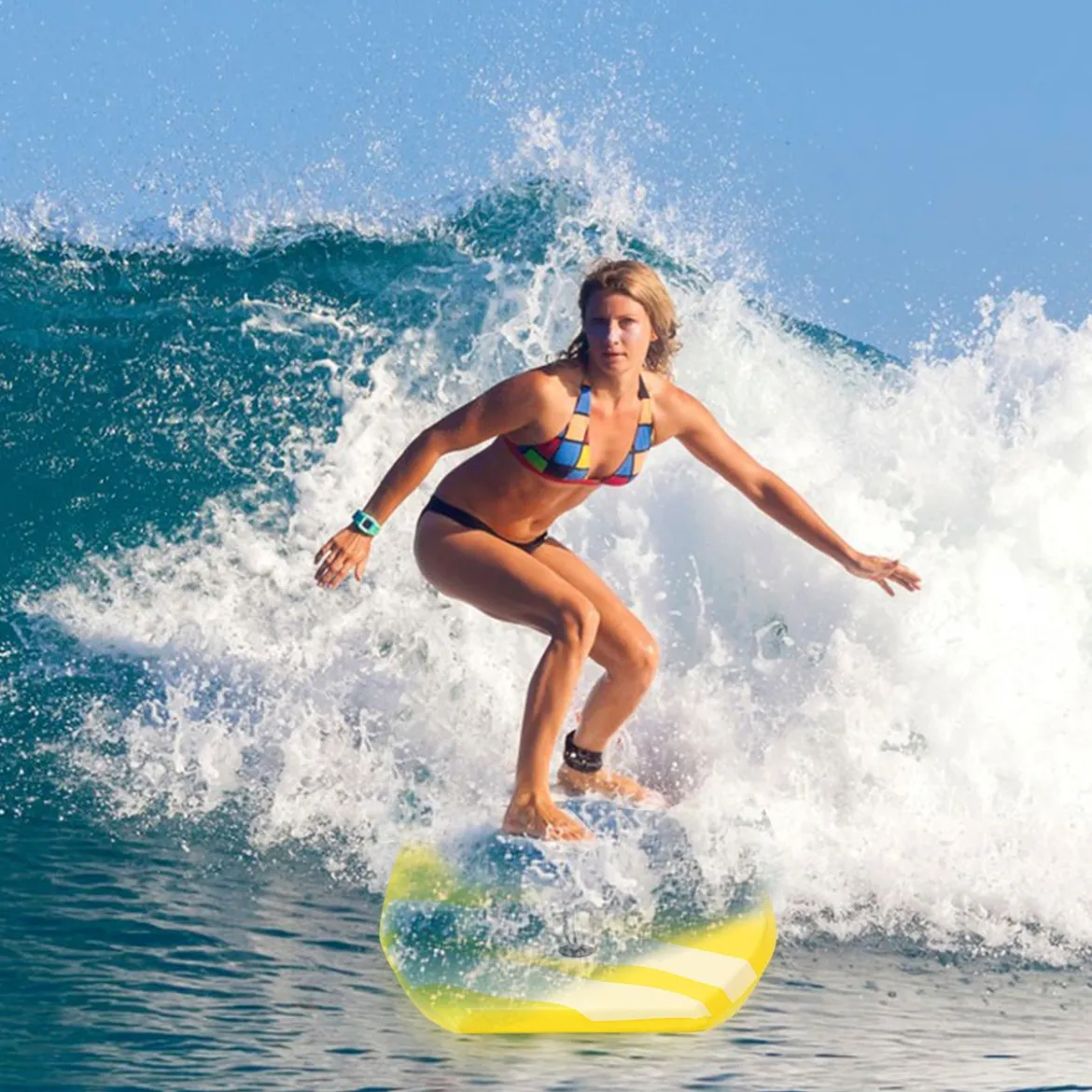 Sup Board Kinder Bodyboard Surfbrett Surfboard Gelb 104 x 52 x 6 cm