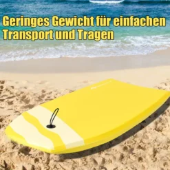 Sup Board Kinder Bodyboard Surfbrett Surfboard Gelb 104 x 52 x 6 cm