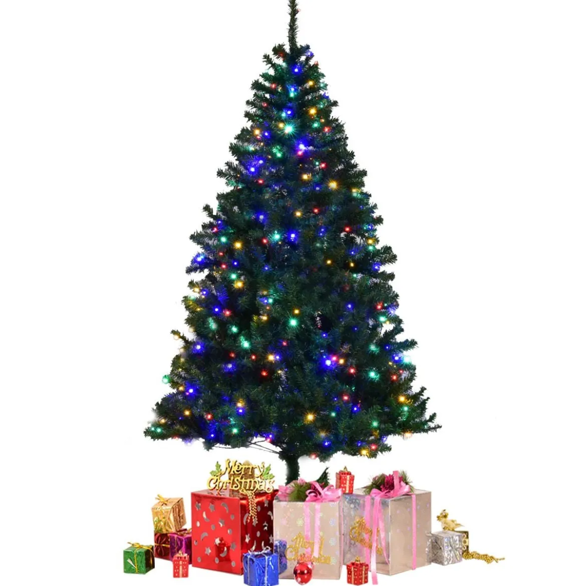 Tannenbaum Künstlicher Weihnachtsbaum mit LED-Lichterketten Christbaum 120/180/210/240/270 cm Grün