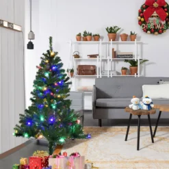 Tannenbaum Künstlicher Weihnachtsbaum mit LED-Lichterketten Christbaum 120/180/210/240/270 cm Grün