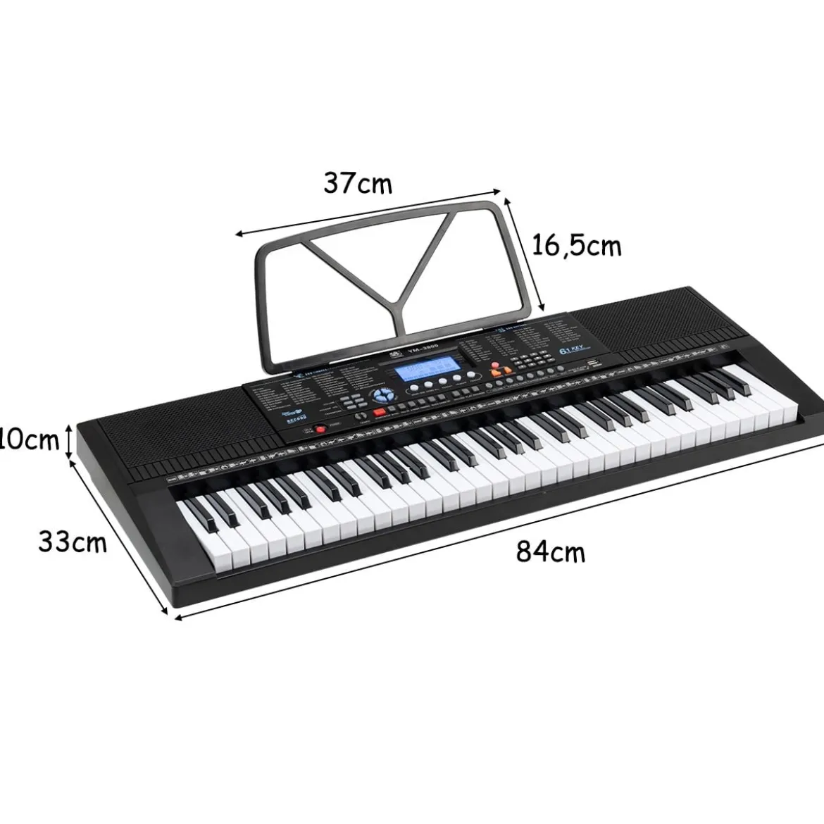 61 Tastatur Elektrisches Keyboard mit Notenständer Mikrofon Digital Piano