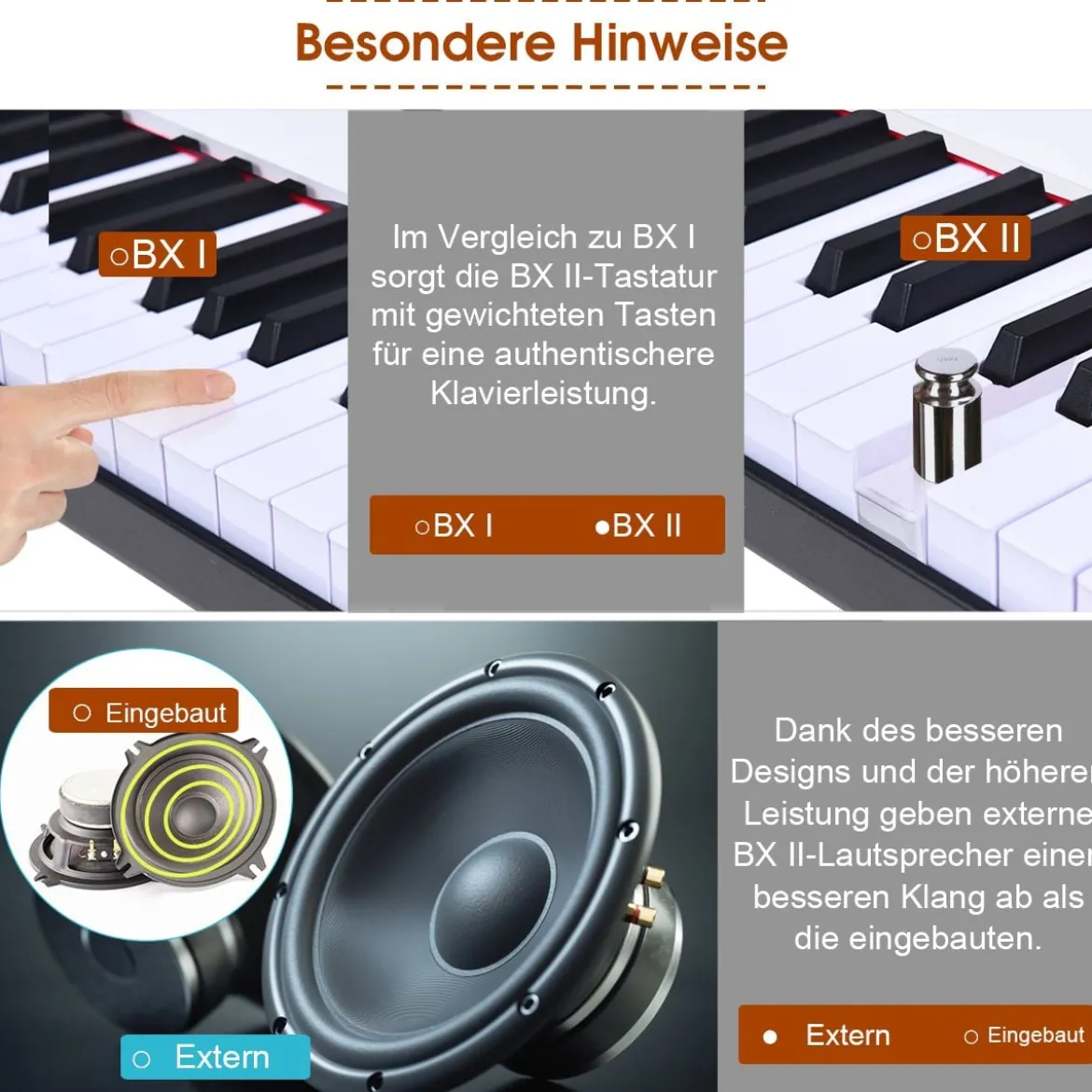 61-Tasten digitale Keyboard elektrisches Klavier mit Tragetasche 90 x 21 x 6 cm Weiß