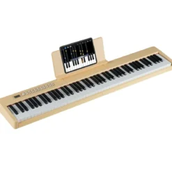 88 Tasten Digitales Klavier tragbares Vollformat Elektrisches Keyboard Schwarz/Hellbraun/Weiß