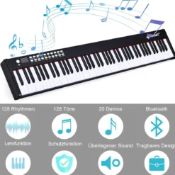 88-tasten Digitales Piano Keyboard elektronisches Klavier Keyboard Tragetasche