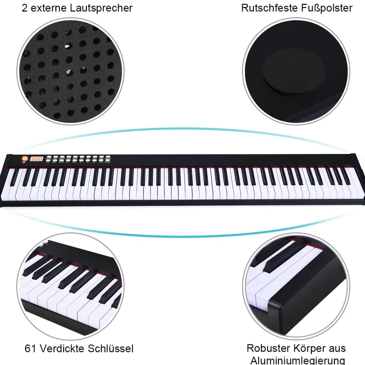 88-tasten Digitales Piano Keyboard elektronisches Klavier Keyboard Tragetasche