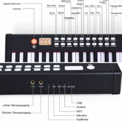 88-tasten Digitales Piano Keyboard elektronisches Klavier Keyboard Tragetasche