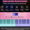 61-Tasten-Digitalpiano Elektrisches Keyboard für Kinder 83 x 27,5 x 9 cm Rosa