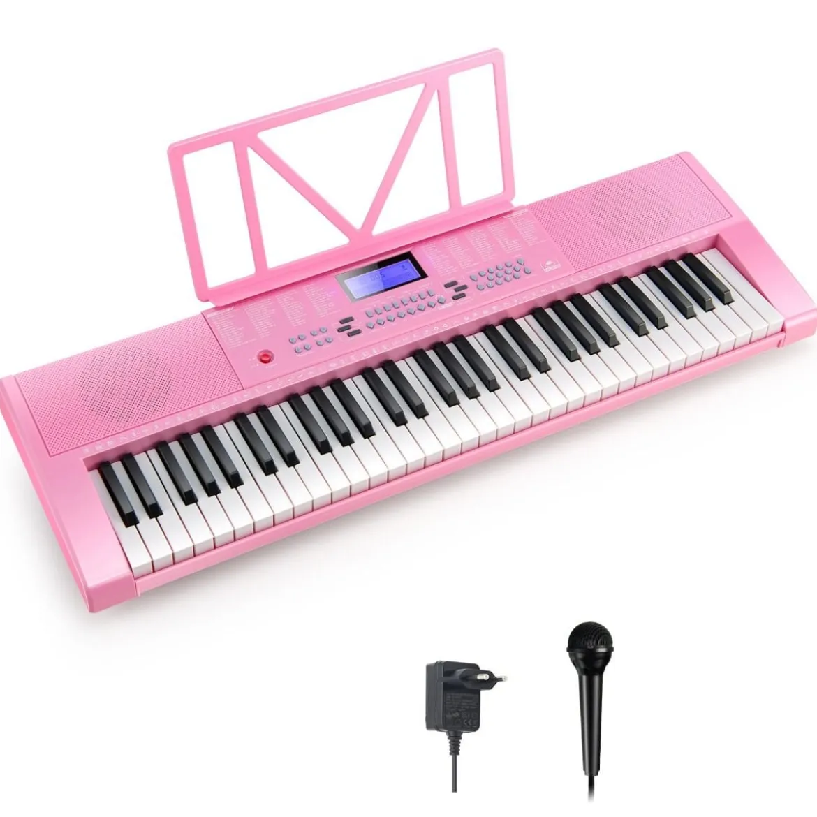 61-Tasten-Digitalpiano Elektrisches Keyboard für Kinder 83 x 27,5 x 9 cm Rosa