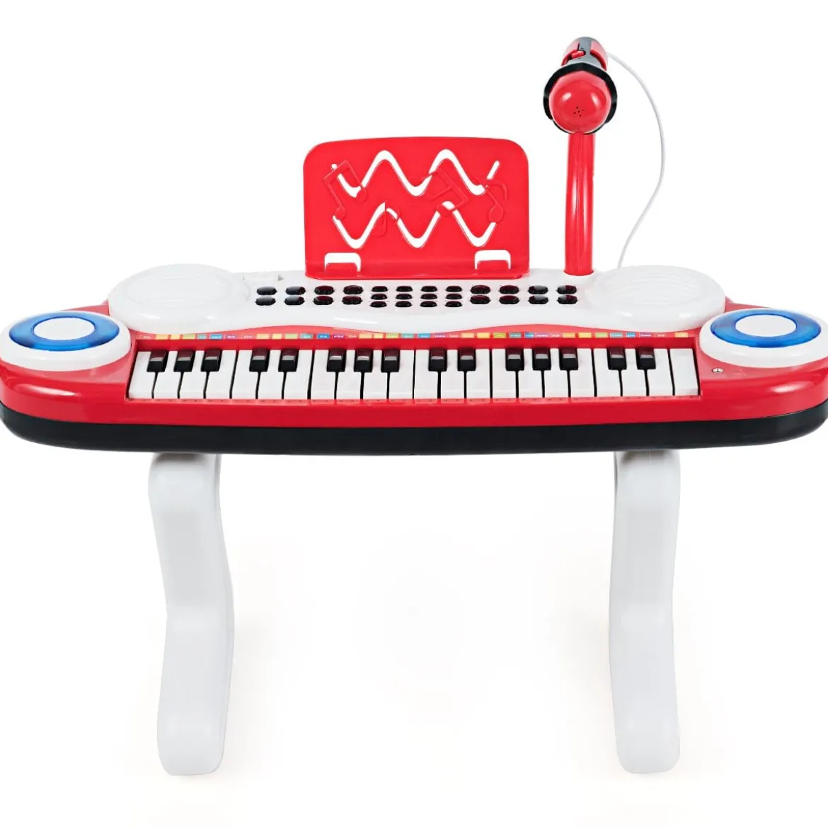 37 Tasten Digital-Piano für Kinder Tragbares Klavier Spielzeug 48 x 20 x 38 cm Rot