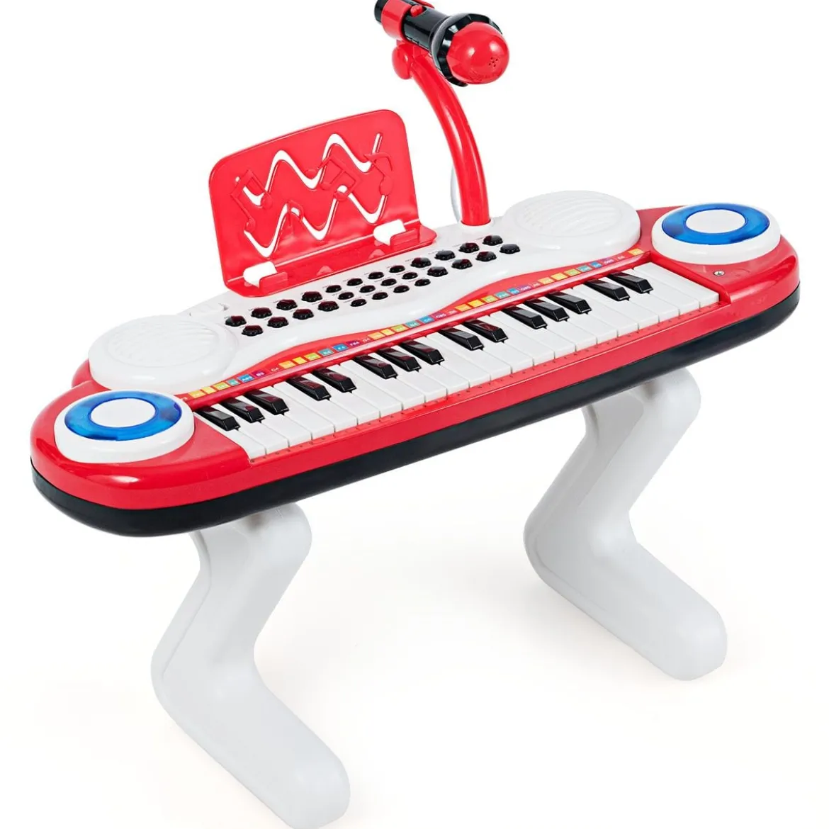 37 Tasten Digital-Piano für Kinder Tragbares Klavier Spielzeug 48 x 20 x 38 cm Rot
