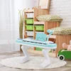37 Tasten Digital-Piano Kinder Keyboard Klaviertastatur mit Mikrofon 48 x 20 x 38 cm Blau
