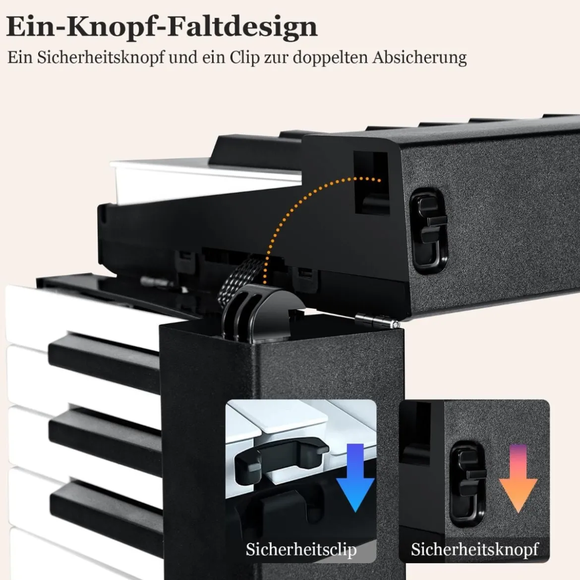 88 Tasten Keyboard elektronisches Musikinstrument Digitales Piano 126 x 30 x 22,5 cm Schwarz