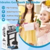 37 Tasten Kinder Keyboard Kinderklavier elektronisch mit Hocker Mikrofon & Notenständer Schwarz