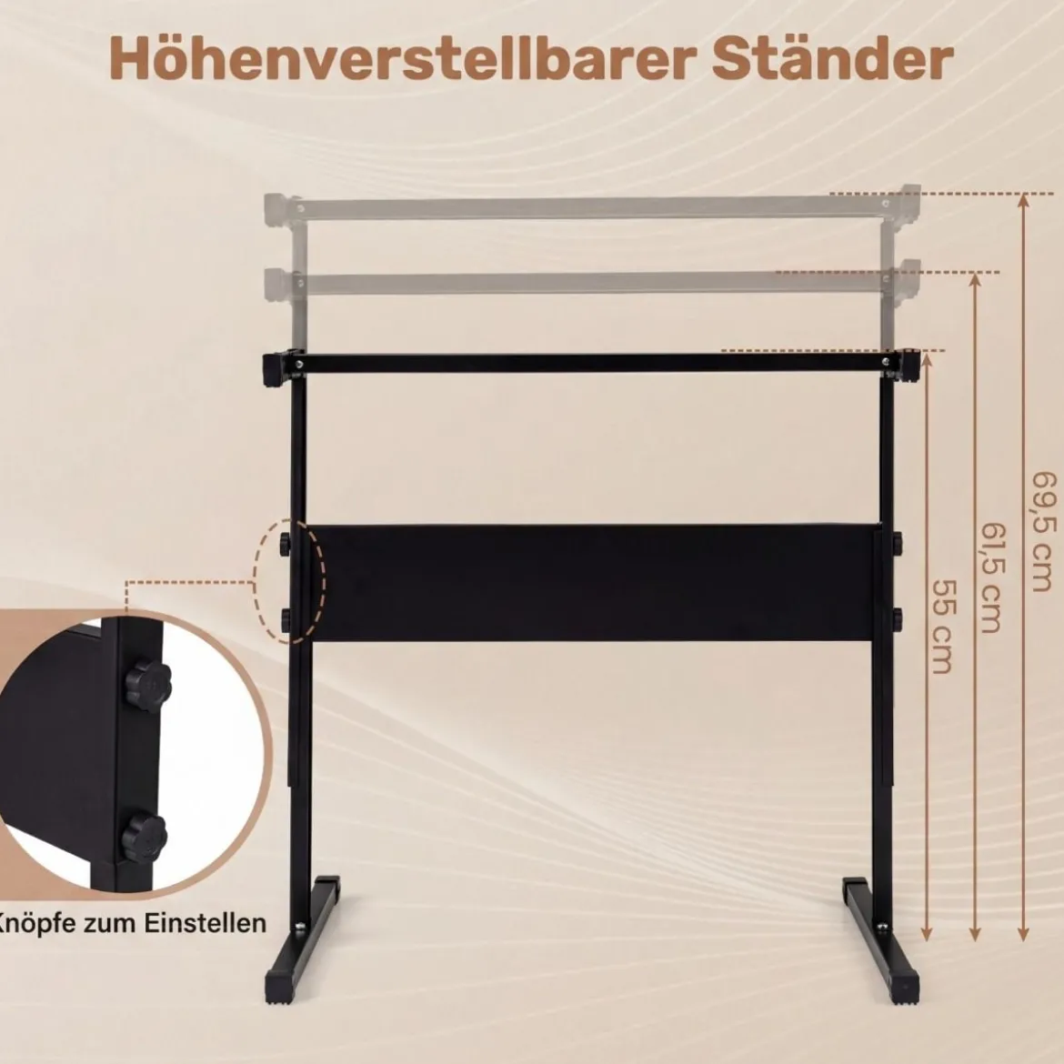 61 Tasten Kinder Piano Keyboard Innenmusikinstrument mit verstellbarem Ständer Mikrofon Schwarz