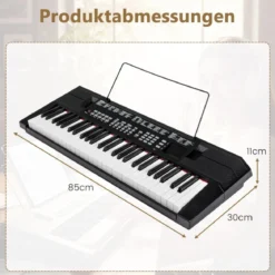 54 Tasten Klavier Keyboard für Anfänger Elektronisches Keyboard Set mit 200 Rhythmen & 200 Klangfarben