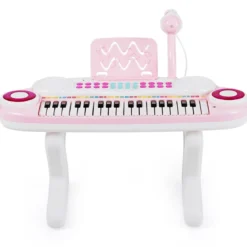 37 Tasten Klaviertastatur Kinder Keyboard mit Ständer pädagogische Keyboard 48 x 20 x 38 cm Rosa