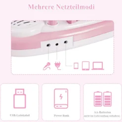 37 Tasten Klaviertastatur Kinder Keyboard mit Ständer pädagogische Keyboard 48 x 20 x 38 cm Rosa