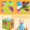 125-teilige Baby Spielmatte Baby EVA-Bodenmatte mit Zaun Puzzlematte 31,5 x 31,5 x 1 cm Bunt