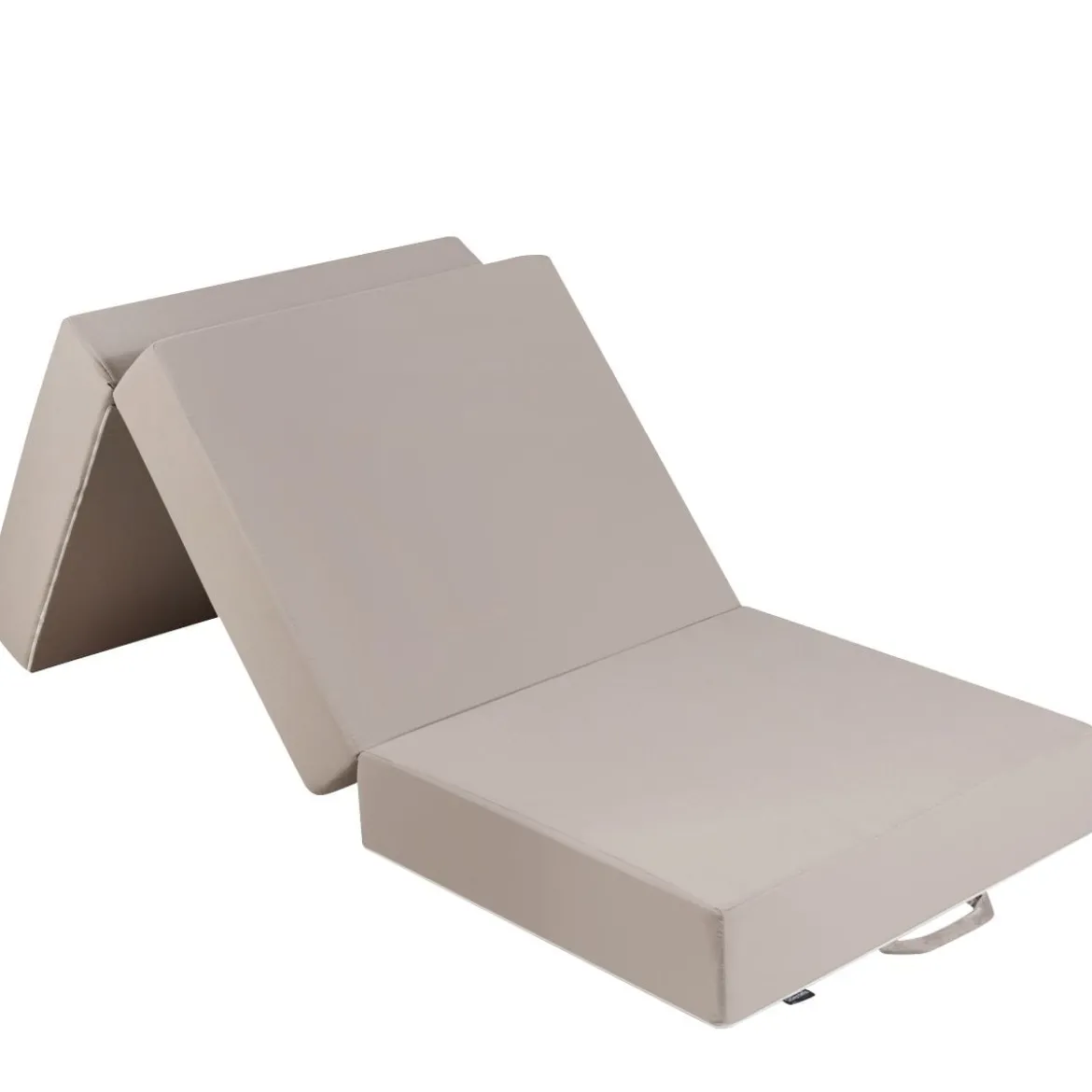 3-teilige Faltmatratze Klappmatratze aus Schaumstoff Gästematratze klappbar 195 x 75 x 15cm Beige