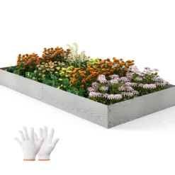 6-teilige Rasenkante Verzinkt Metall 6 M lang Beeteinfassung DIY Hochbeet Gartenbeet 110 x 20 cm
