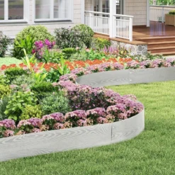 6-teilige Rasenkante Verzinkt Metall 6 M lang Beeteinfassung DIY Hochbeet Gartenbeet 110 x 20 cm