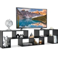 3-teiliger Fernsehschrank aus Holz für TVs bis zu 65