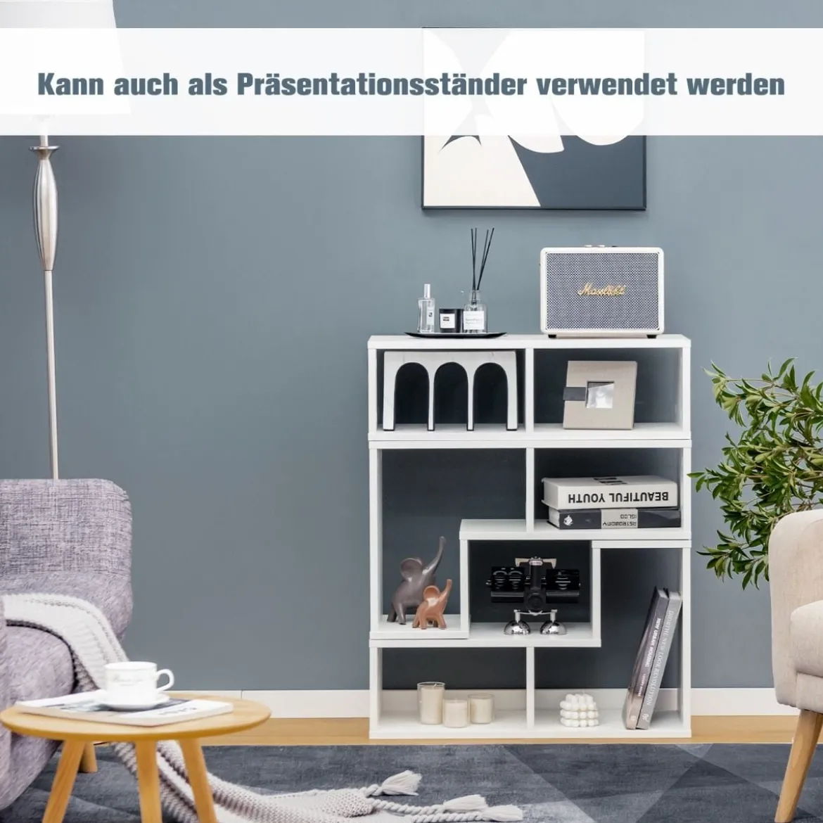 3-teiliger Fernsehschrank aus Holz für TVs bis zu 65" Frei Kombinierbarer Fernsehtisch
