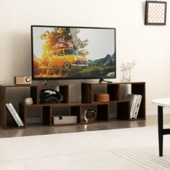 3-teiliger Fernsehschrank aus Holz für TVs bis zu 65