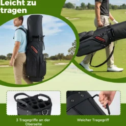 11 Teiliges Golfschläger Set für Rechtshänder mit Golftasche Golf Set Golfschlägersätze Caddy Bag