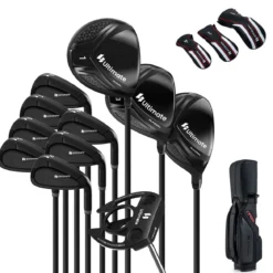 11 Teiliges Golfschläger Set für Rechtshänder mit Golftasche Golf Set Golfschlägersätze Caddy Bag