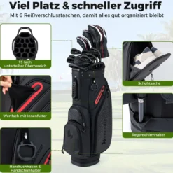 11 Teiliges Golfschläger Set für Rechtshänder mit Golftasche Golf Set Golfschlägersätze Caddy Bag