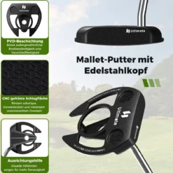 11 Teiliges Golfschläger Set für Rechtshänder mit Golftasche Golf Set Golfschlägersätze Caddy Bag